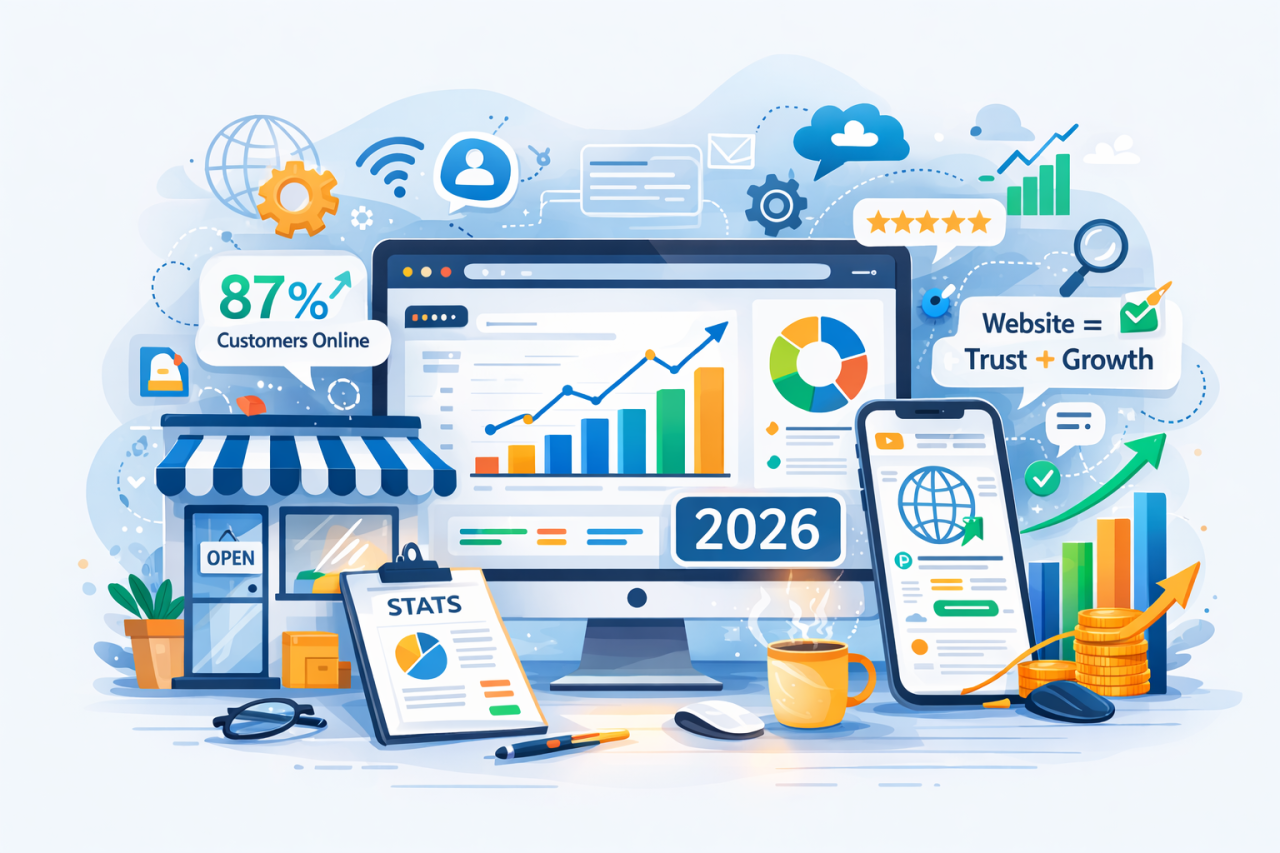 Why Small Businesses still Need a Website in 2026 (Backed by Real Statistics)